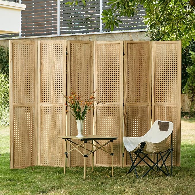 Pegboard Display, 5.6Ft Portable Freestanding Wall Organizer Wooden Room - Image 7