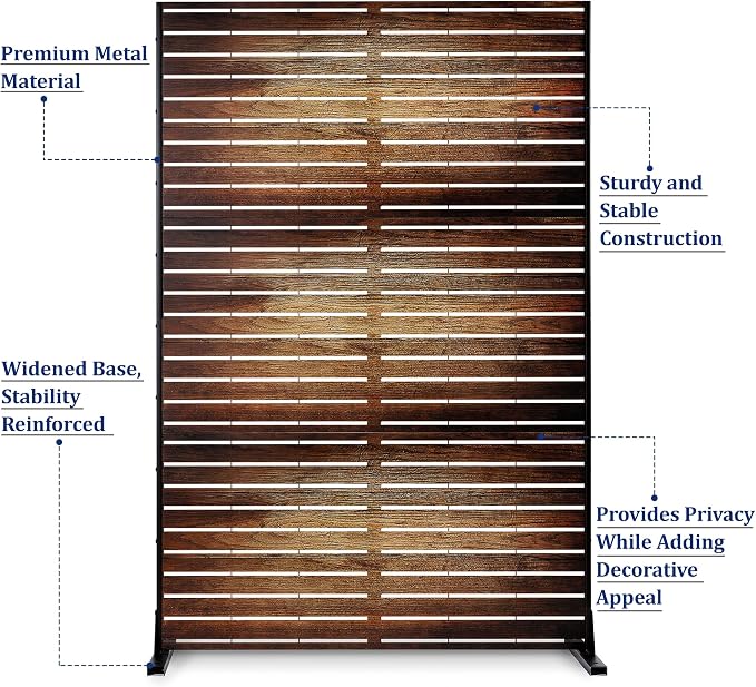 FENCY Outdoor Privacy Screen, Freestanding Decorative - Image 4