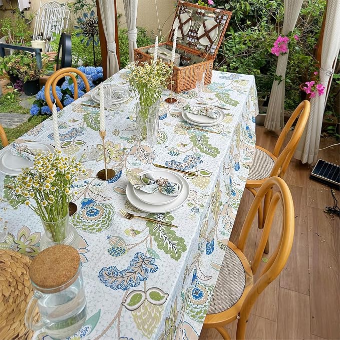 Spring Table Cloth for Rectangle Table, Washable Waterproof Tablecloth - Image 6