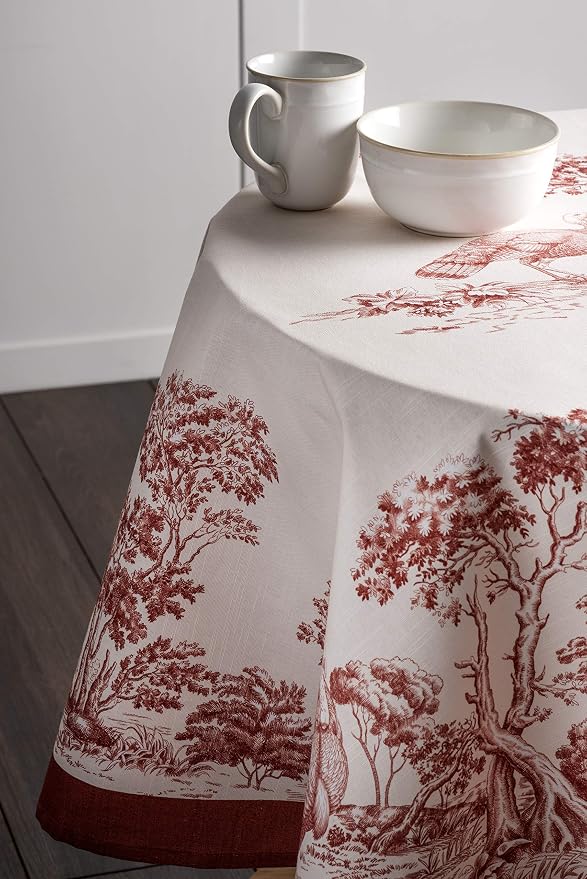 Maison d' Hermine Table Cloth Round Table 100% Cotton 63 Inches Fall Tablecloth - Image 9