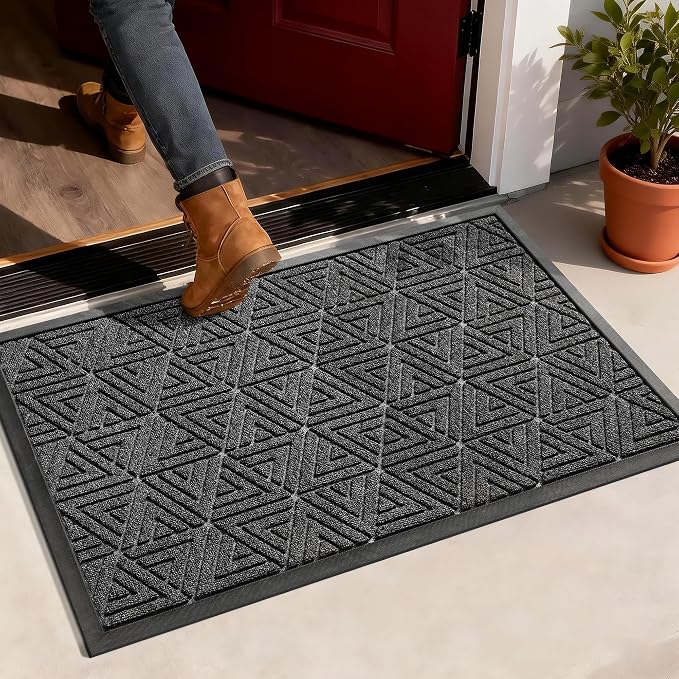 Yimobra Outdoor Mats for Front Door 29.5x17, Stops Mud & Dirt at Entrance by Yimobra