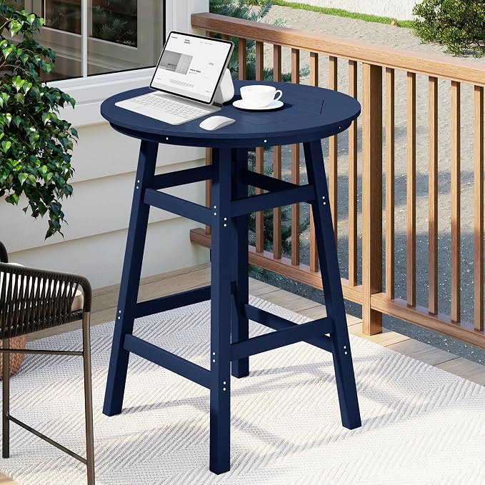 Costaelm Patio Bistro Table, Outdoor Bistro Dining Pub Table - Image 8
