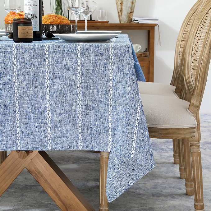 Chassic 54 x 72 inches Farmhouse Style Linen tablecloths, Wrinkle Resistant - Image 4