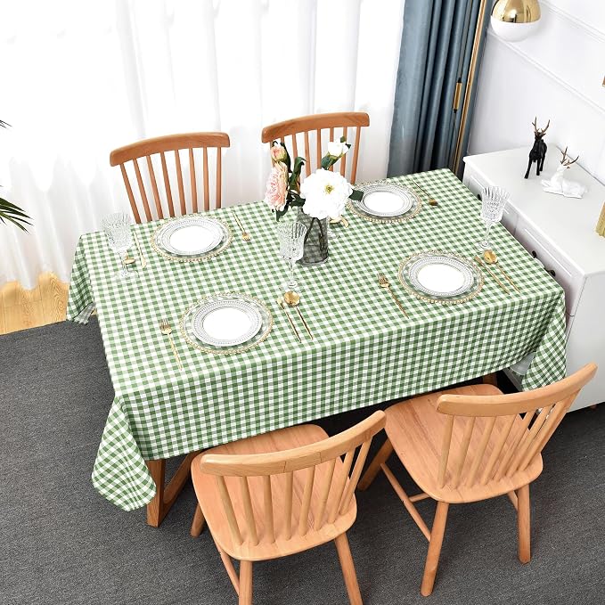 Classic Gingham Plaid Tablecloth Fabric - Image 3
