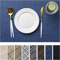 LEXMORE Placemats Set of 6 Vinyl/Plastic Woven Place Mats by lexmore
