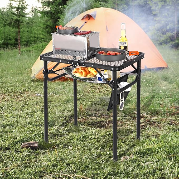 RedSwing Folding Grill Table, Lightweight Height Adjustable Aluminum Table - Image 9