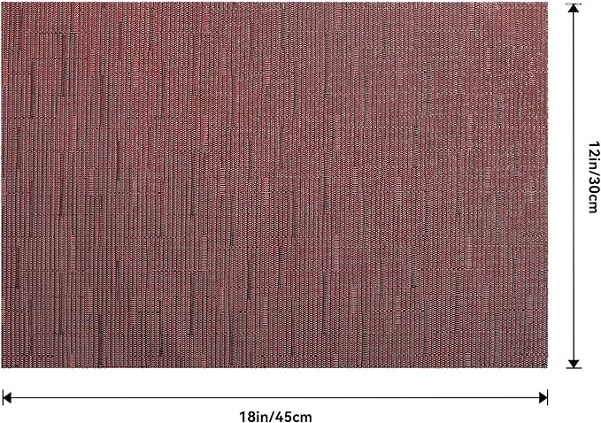 Leetaltree Burgundy Placemats Set of 8 - Image 9