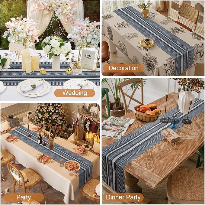 20 Pieces Boho Disposable Table Runners Roll 12x72 Inch, Non-Woven Waterproof - Image 6
