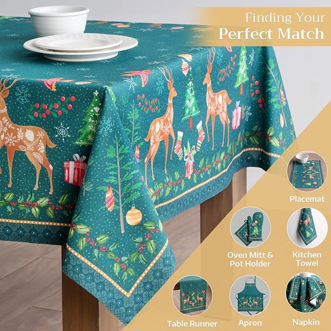 Maison d' Hermine Table Cloth Rectangle Table 100% Cotton 60 x 120 Inches Fall - Image 6