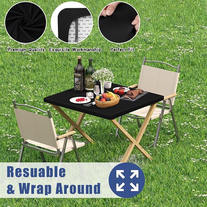 Spandex Square Table Cloth 6 Pack, Elastic Fitted Tablecloths - Image 5