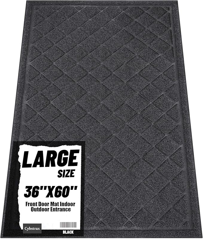 Front Door Mat Indoor Outdoor Entrance, Non-Slip Absorbent Entryway Mat by Unknown