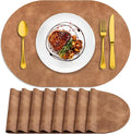 ADRIMER Placemats, Heat Resistant Oval Placemats Set of 8 Washable 12 x 17 Inch by Adrimersdreamistobeanindispensablecompanioninyourlife