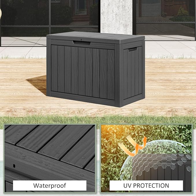 40 Gallon Outdoor Storage Deck Box Waterproof, Garden Tool, Backyard Cushion - Image 5