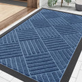 Smiry Front Door Mat Outside Entrance, Heavy Duty Outdoor Indoor Natural Rubber by Smiry