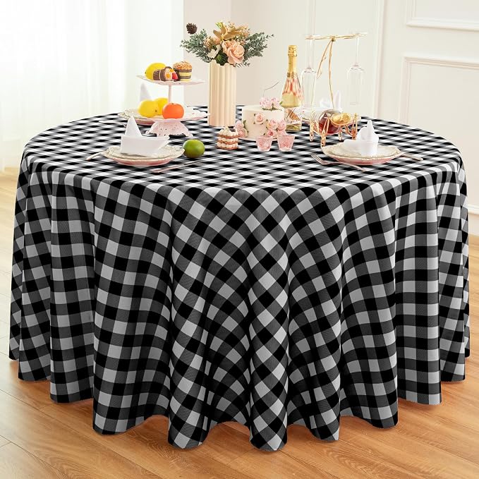 Waterproof Plaid Tablecloth Fabric by Essifunia