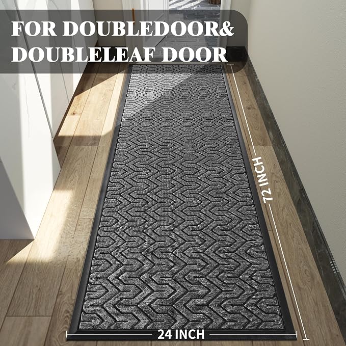 Yimobra 72x24 Indoor Outdoor Runner Rug, Heavy-Duty Entrance Mat - Image 2