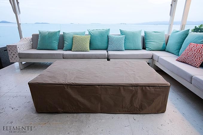 Elementi | Metropolis Gas Fire Pit Cast Concrete 56" Rectangular Fire Table - Image 9