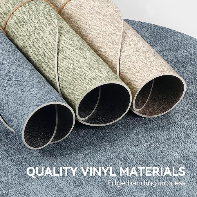 13" Round Placemats Set of 6, NCUE Dual-Sided Faux Leather Heat Resistant Table - Image 5