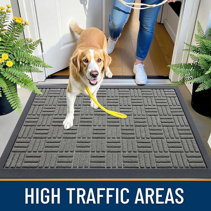 OLANLY Front Door Mat Outside Entrance 71x23, Heavy Duty Sturdy Natural Rubber - Image 6