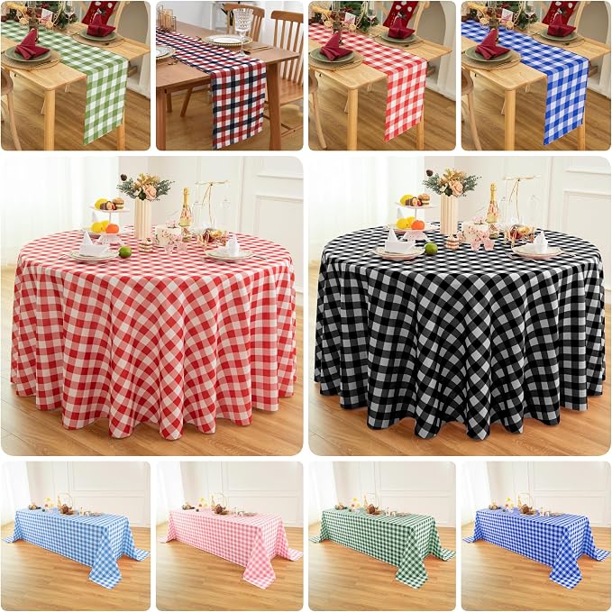 Classic Gingham Buffalo Tablecloth Fabric - Image 9
