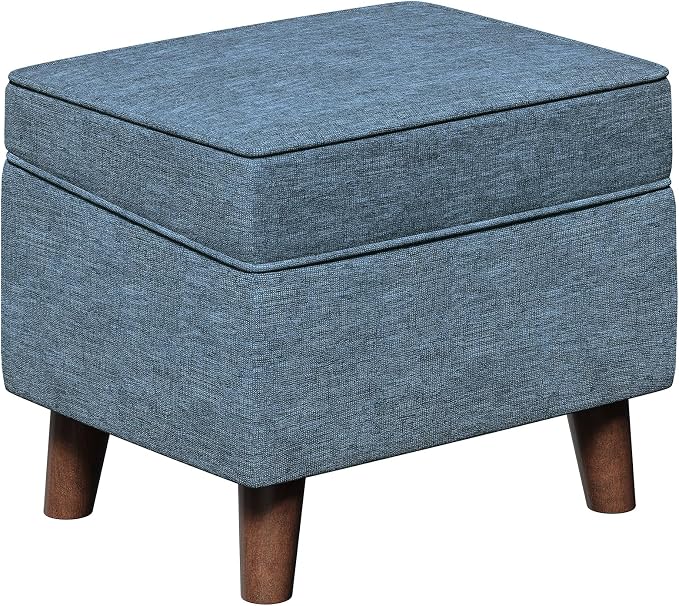 Foot Rest with Adjustable Cover, Storage Ottoman Dorm, Footstool and Sitting by FAGAGA