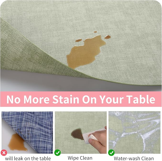 Maxpearl Faux Leather Placemats Set of 8 – Waterproof, Wipe Clean, Heat - Image 7