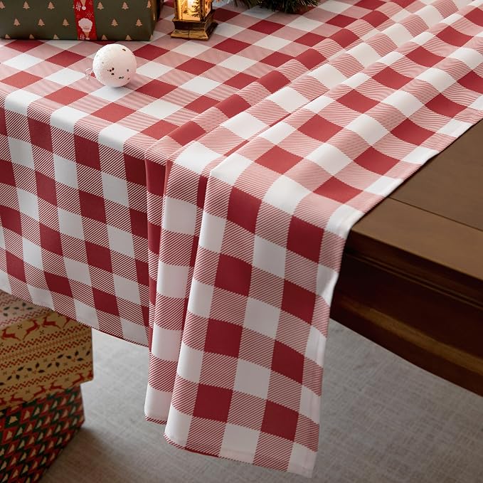 Classic Gingham Plaid Tablecloth Fabric - Image 5