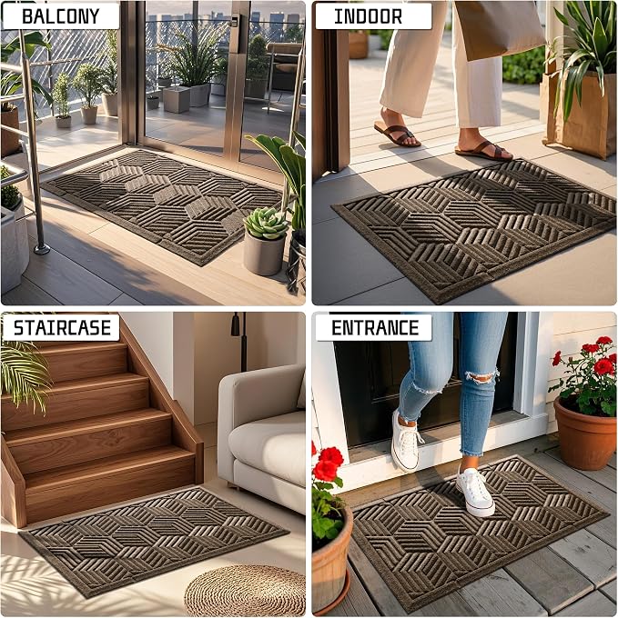 Yimobra Door Mats Outdoor 29.5x17, All-Season Waterproof Outdoor Mats - Image 4