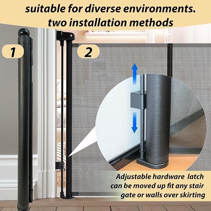 200" Retractable Baby Gates Extra Wide - Image 3
