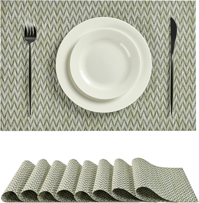 Leetaltree Green Placemats Set of 8 by Leetaltree-ArtatEveryTable