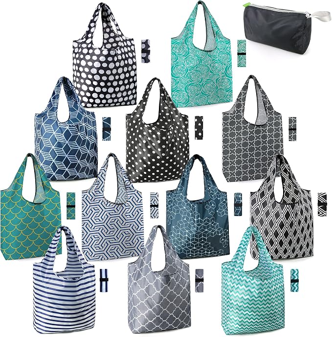 BeeGreen Reusable Grocery Bags Lightweight Durable Shopping Bags Washable by BeeGreen