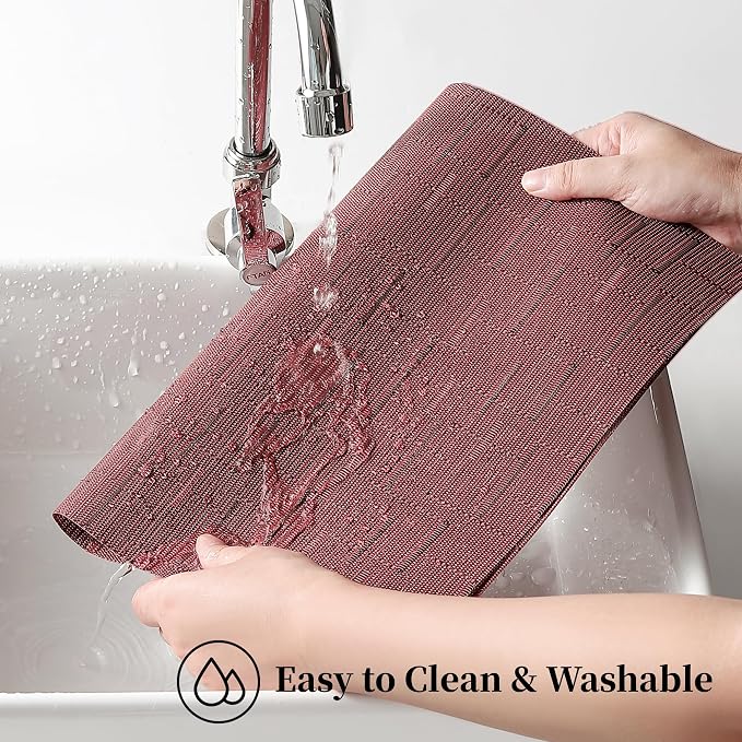 Leetaltree Burgundy Placemats Set of 12 - Image 4