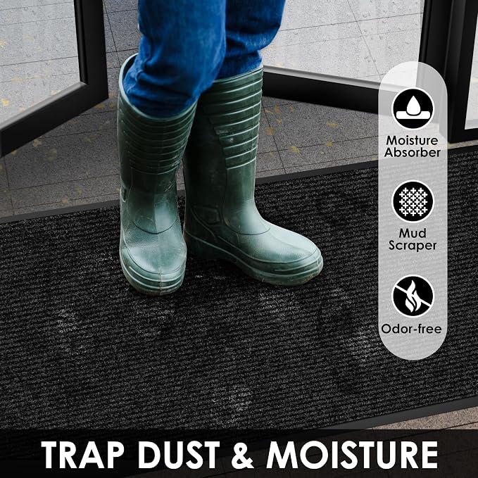 4′ x 8′ Front Door Mat Indoor Outdoor Entrance, Commercial Floor Mat Heavy Duty - Image 5