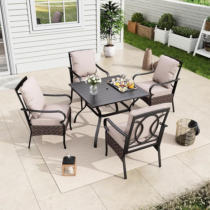 MFSTUDIO 5 Pieces Patio Dining Sets by MFSTUDIO