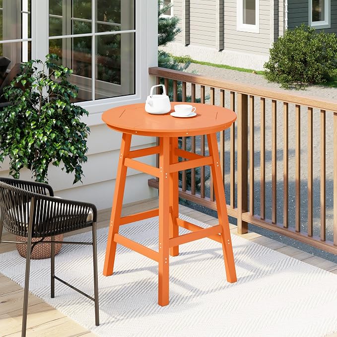 Costaelm Patio Bistro Table, Outdoor Bistro Dining Pub Table - Image 2