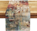 OYIMUA Modern Abstract Rust Colorful Table Runner 13 x 72 Inches Summer Runners by OYIMUA