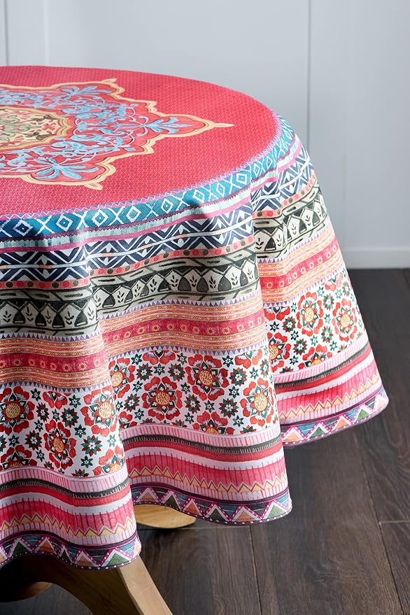 Maison d' Hermine Table Cloth Round Table 100% Cotton 69 Inches Fall Tablecloth - Image 7