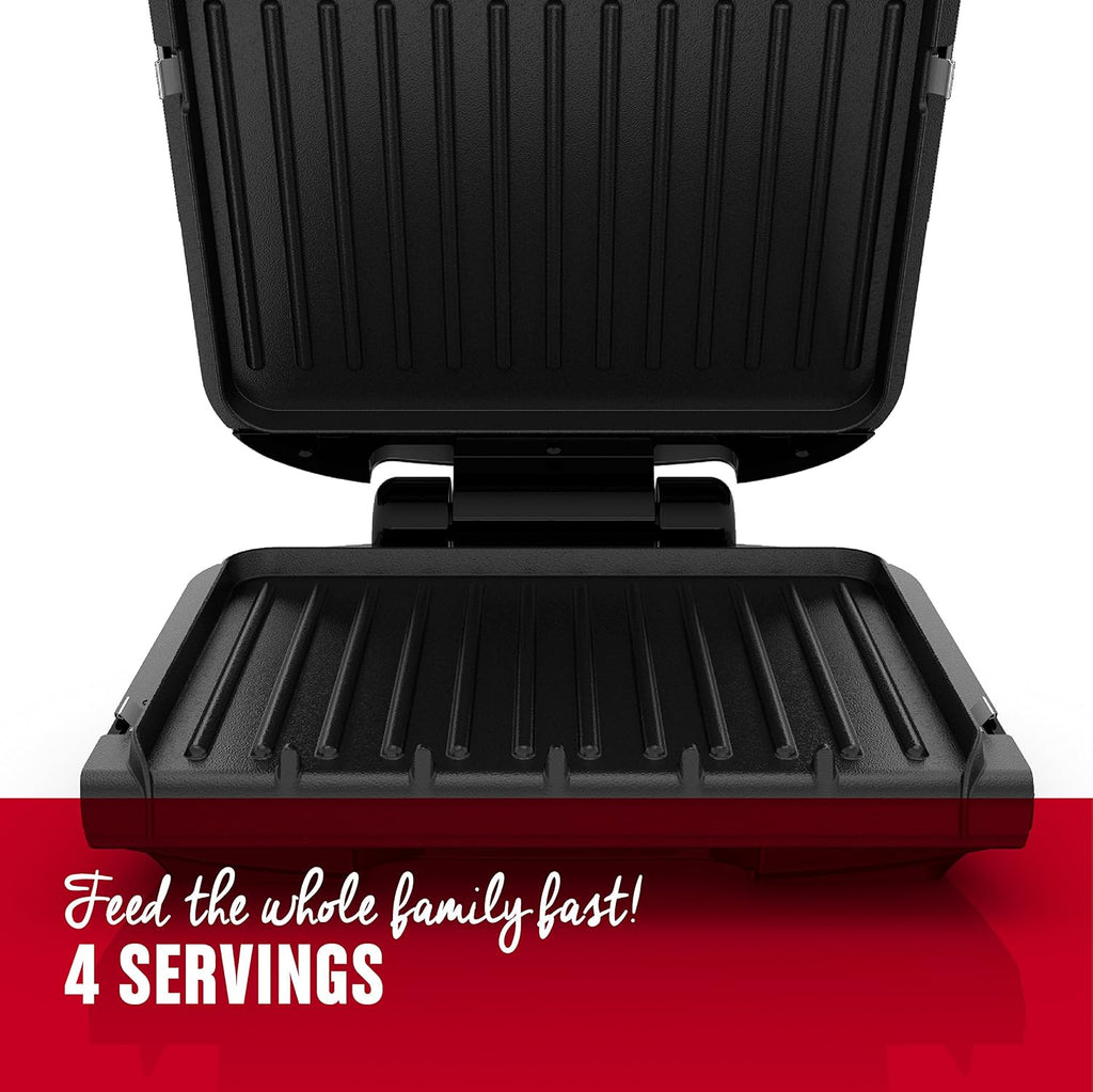 4-Serving Indoor Grill with Removable Plates – close-up