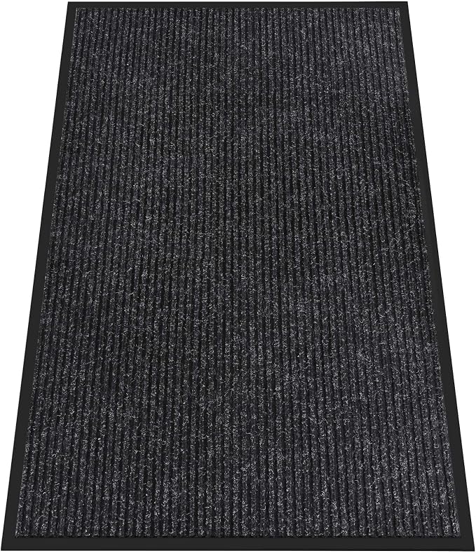Indoor Outdoor Door Mat, Rubber Backing Non Slip Front Door Mat Outside Entrance by HOMEK