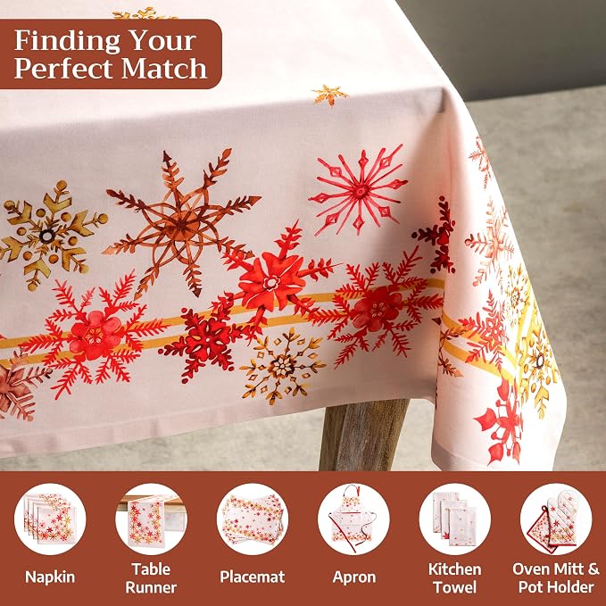 Maison d' Hermine Table Cloth Rectangle Table 100% Cotton 60 x 90 Inches Fall - Image 4