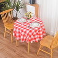 2 Pack Waterproof Polyester Fabic Round Checkered Tablecloth，60 Outdoor Table by Cupuamon