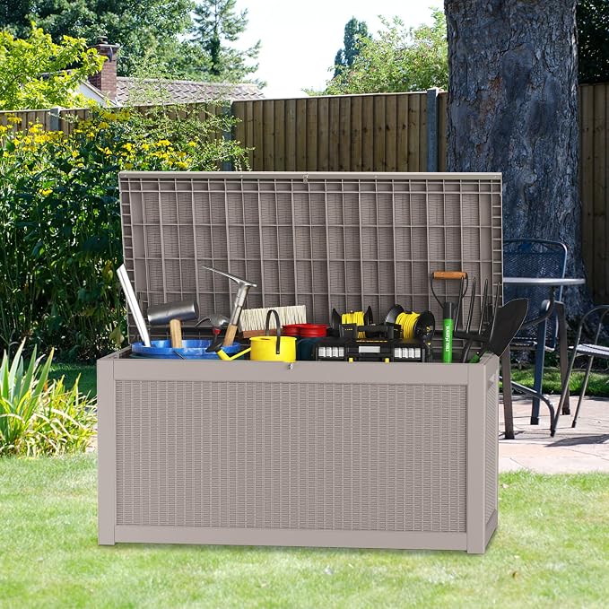 260 Gallon Outdoor Storage Box – Resin Deck Box - Image 3