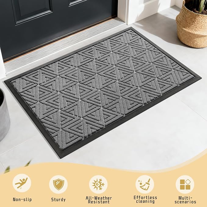 Yimobra Large Door Mat 36x24, All-Weather Waterproof Non-Slip Welcome Matt - Image 7
