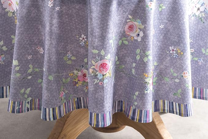 Maison d' Hermine Table Cloth Round Table 100% Cotton 63 Inches Tablecloth - Image 9