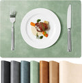 Roxifina Faux Leather Placemats Set of 8 by Unknown