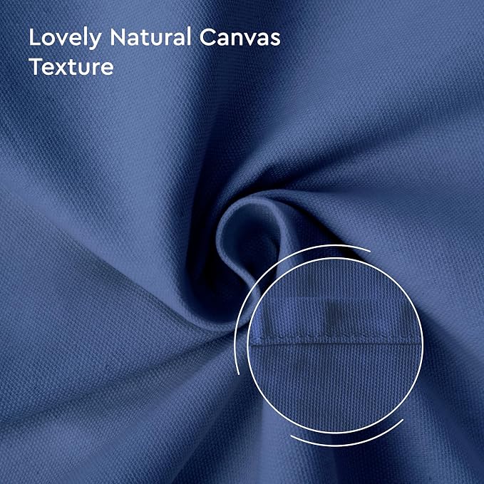Encasa XO Table Runner 13"x36" Long | Cotton Canvas Fabric | Cobalt Solid Color - Image 6