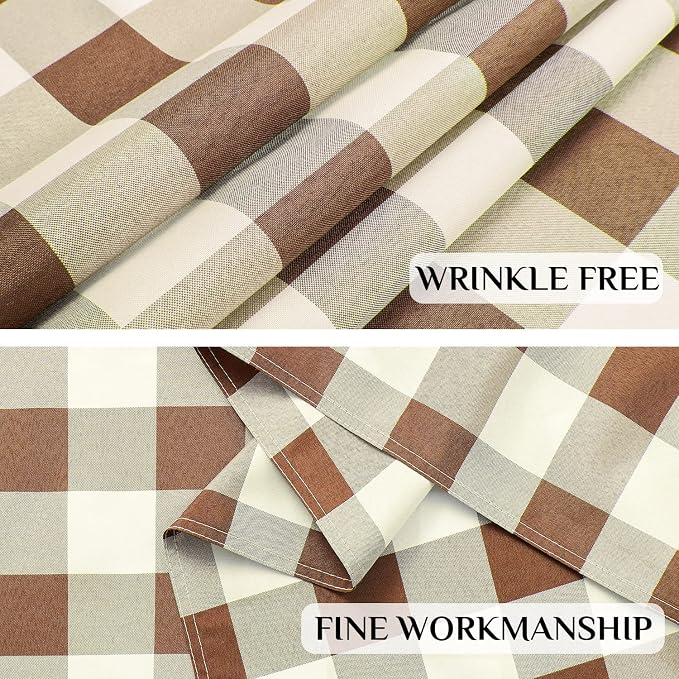Softalker Gingham Checkered Tablecloth Square - Image 5