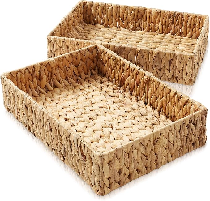 Casafield Set of 2 Bathroom Storage Baskets, Natural - Image 3