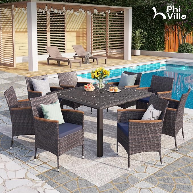 PHI VILLA Aluminum Patio Dining Tables - Image 7