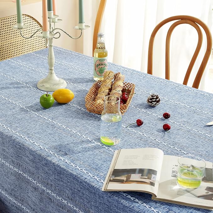 Chassic 60 x 104 inches Farmhouse Style Linen tablecloths, Wrinkle Resistant - Image 5